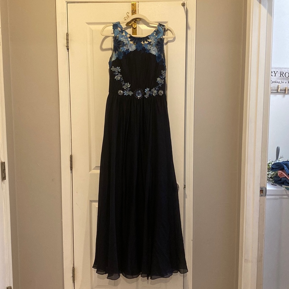 Badgley Mischka Collection blue dress size 8